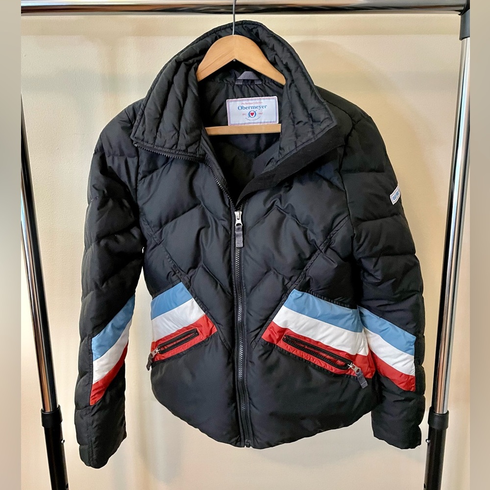 Obermeyer black puffer jacket, women’s medium